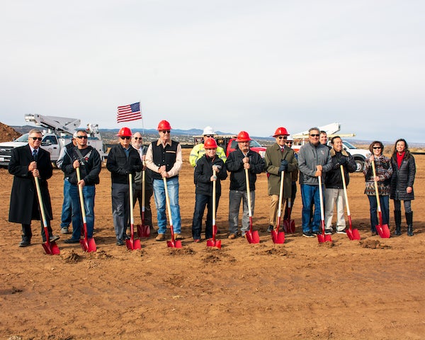 Shovels turning ground