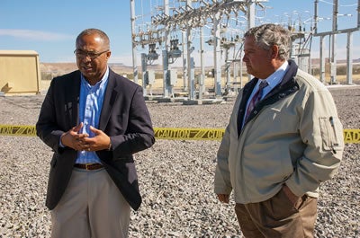 Meeting outside at Laguna substation