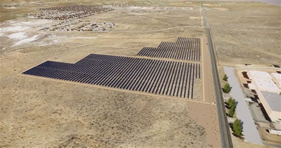 Artists rendering of solar array to be built in Grants and Bluewater N.M.